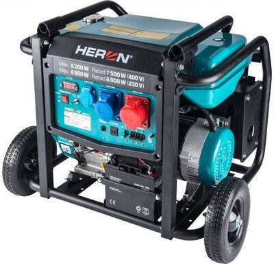 HERON 8896147, 3F, 8,2KW, 17HP, Rámová benzinová elektrocentrála