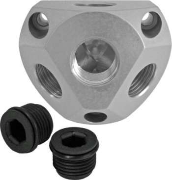 Aircraft Rozvodná krabica s horným pripojením 1/2" vnútorný závit - 3 × 1/2" vnútorný závit