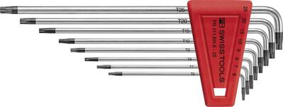 PB SWISS TOOLS Sada uhľových skrutkovačov v plastovom držiaku 8-dielna T6-T25 otvorenie PB Swiss Tools