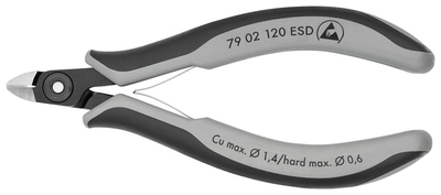 KNIPEX 79 02 120 ESD Presné bočné cvikacie kliešte ESD pre elektroniku s multi-komponentnými úchopmi