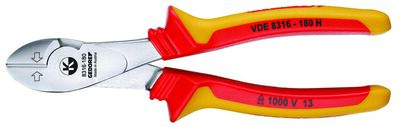 GEDORE VDE 8316-180 H Silné bočné kliešte VDE 180 mm, povrchová úprava