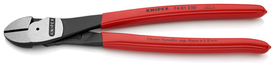 KNIPEX 74 01 250 SB Bočné cvikacie kliešte s veľkou pákovou silou poplastované čierne atramentované 