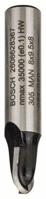 BOSCH Žlábkovací frézy 8 mm, R1 4 mm, D 8 mm, L 9,2 mm, G 40 mm