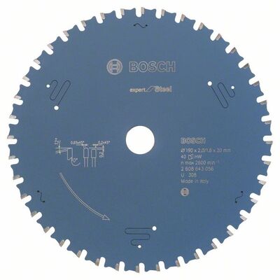 BOSCH 2608643056 - Pílový kotúc Expert for Steel 190 x 20 x 2,0 mm, 40