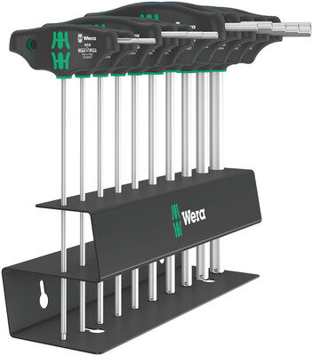WERA 454/10 HF Set Imperial 2, sada skrutkovačov s priečnou rukoväťou Hex-Plus s pridržiavacou funkciou, 
