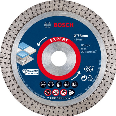 BOSCH Diamantový rezací kotúč EXPERT HardCeramic, 76 mm, 76 x 1,5 x10 mm - 2608900652