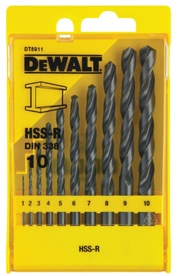 DeWALT FÉMFÚRÓ KÉSZLET 10 MŰHELY DT5911