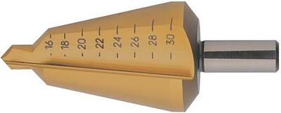 FORMAT Vrták stupňovitý 4 - 31mm TiN HSS plech Format