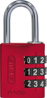 ABUS Zámok s číselným kódom 144/30 červený lock day