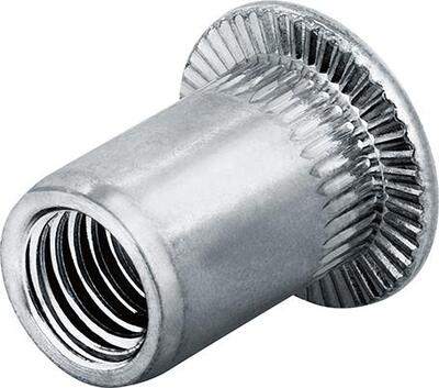 GOEBEL Blindná matica Alu plochá guľatá hlava M6 upínací rozsah: 0,5 - 3,0 mm Goebel