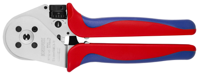 KNIPEX 97 52 65 Štvortŕňové lisovacie kliešte pre sústružené kontakty s multi-komponentnými úchopmi 
