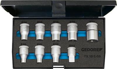 GEDORE Sada hlavíc TX 1/2" 9 diel E10-E24 Gedore