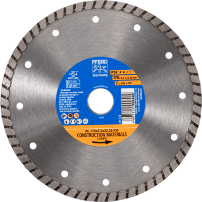 PFERD TOOLS Diamantové nástroje pre stavebný priemysel DG 178 x 2,2 x 22,23 PSF