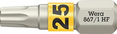 WERA Bit z tvrdokovu 1/4" DIN 3126 C6.3 T25x25mm s radiociou uchyteniou Wera
