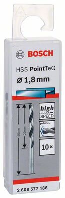 BOSCH Csigafúró HSS PointTeQ 1,8 mm