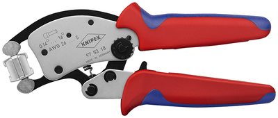 KNIPEX 97 53 18 SB Twistor16® Automatické lisovacie kliešte pre dutinky s otočnou nástavcovou hlavou