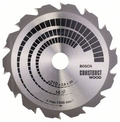 BOSCH 2608640634 - Pílový kotúc Construct Wood 210 x 30 x 2,8 mm, 14