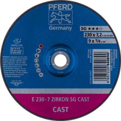 PFERD TOOLS Brúsky E 230-7 ZIRKON SG LIATINA