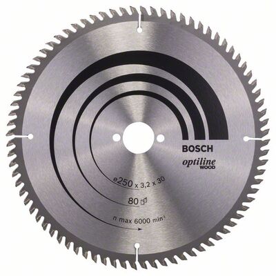 BOSCH 2608640660 - Pílový kotúc Optiline Wood 250 x 30 x 3,2 mm, 80