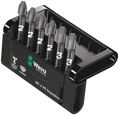 WERA Bit-Check 6 PZ Impaktor 1, 6-dielny