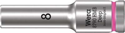 WERA 8790 HMB Deep Nástrojná hlavica, upínacia časť 3/8", 8 x 64 mm