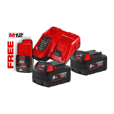 MILWAUKEE M18NRG-502 NRG - súprava akumulátorov a nabíjačky - 4933459217