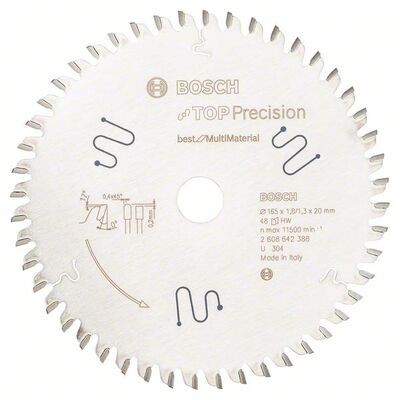 BOSCH Pílový list do okružnej píly Top Precision Best for Multi Material 165 x 20 x 1,8 mm, 48 - 260864238