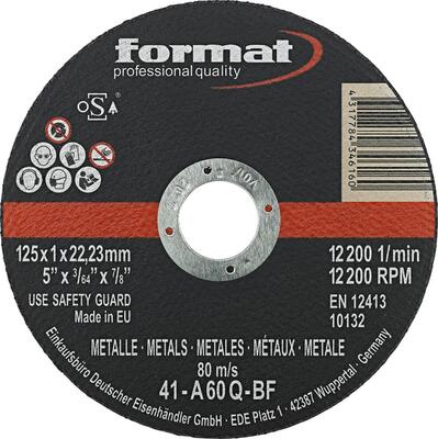 FORMAT Kotúč rezný 125 x 1mm oceľ Format