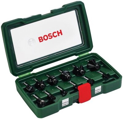 BOSCH 12-dielna súprava TC fréz (8 mm stopka) - 2 607 019 466