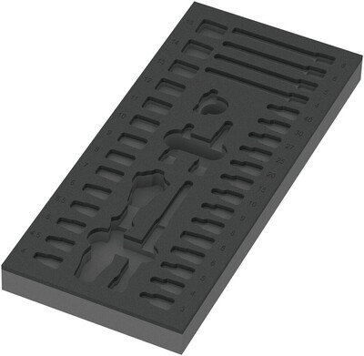 WERA 9820 Ráčna 8000 A Zyklop 1/4" v penovej vložke, set 1, bez náradia, 172 x 30 x 392 mm