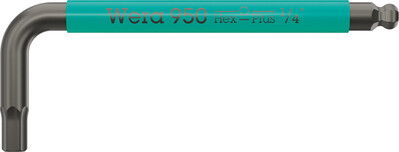 WERA 950 SPKS Zástrčný kľúč Multicolour, Imperial, BlackLaser, 1/4" x 100 mm