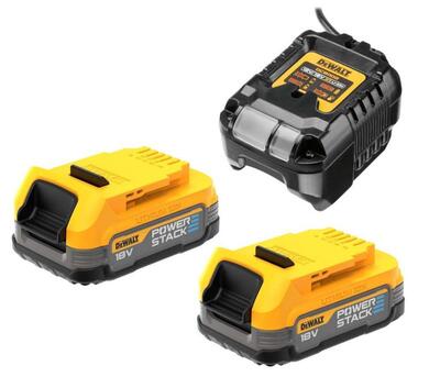 DeWALT Sada štartovacia XR POWERSTACK 18V 2x1,7Ah +nabíjačka  DCB1102E2