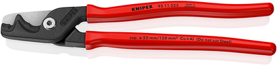 KNIPEX 95 11 225 SB StepCut® XL Nožnice na káble s krokovým rezom poplastované leštené 225 mm