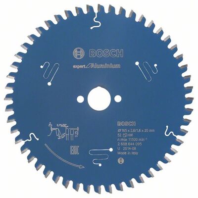 BOSCH 2608644095 - Pílový kotúc Expert for Aluminium 165 x 20 x 2,6 mm, 52