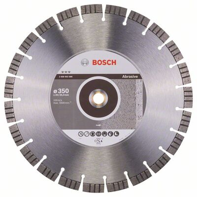 BOSCH Diamantový rezací kotouc Best for Abrasive 350 x 20,00 + 25,40 x 3,2 x 15 mm