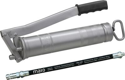 Ganzstahlová tuková pištoľ E500 s hadicou M10x1 400g kazeta / 500g voľne MATO
