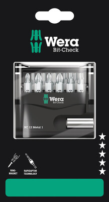 WERA Bit-Check 12 Metal 1 SB, 12-dielny