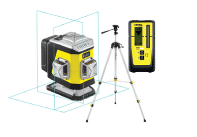 NIVEL SYSTEM Krížový laser 3×360° s modrým lúčom CL3B Set