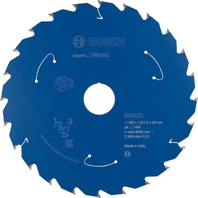 BOSCH HM-kružnicová píla 190x1,5/1x30 24Z Bosch VE po 1 kuse Expert f Wood f akumulátorové píly