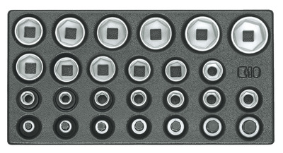 GEDORE 1500 ES-19 Sada nástrčných kľúčov 1/2", 6-hranné, v module 1/3 ES