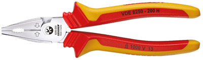 GEDORE VDE 8250-200 H Silné univerzálne kliešte VDE s izolačným krytom 200 mm