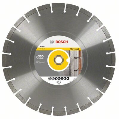 BOSCH Diamantový rezací kotouc Expert for Universal 450 x 25,40 x 3,6 x 12 mm