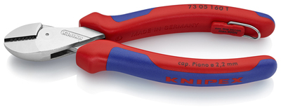 KNIPEX 73 05 160 T BK X-Cut® Kompaktné bočné cvikacie kliešte s multi-komponentnými úchopmi, s integ
