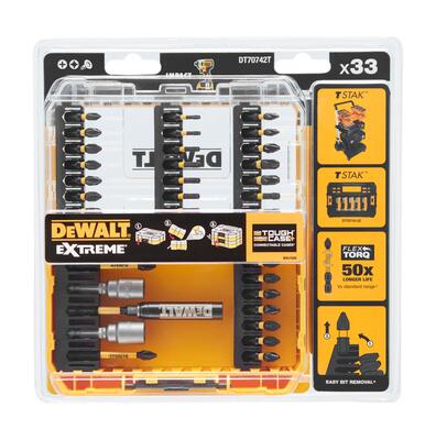 DeWALT Fúrókészlet 33 darab FLEXTORQ bit 25 mm DT70742T