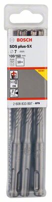 BOSCH Vrtáky do kladív SDS plus-5X 7 x 100 x 160 mm