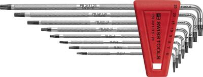 PB SWISS TOOLS Sada skrutkovačov s uhlovým hriadeľom v plastovom držiaku 9-dielna T6-T25 SAFETY PB Swiss Tools