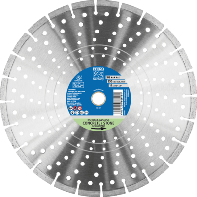 PFERD TOOLS Diamantové nástroje pre stavebný priemysel DS 350 x 2,8 x 25,4 SG