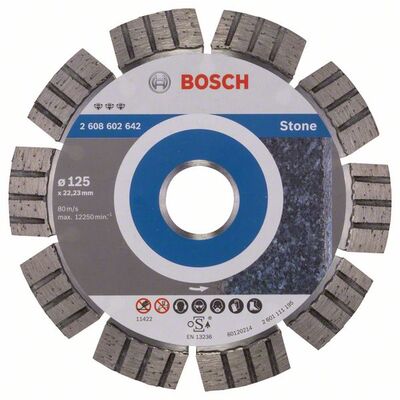 BOSCH Diamantový rezací kotúc Best for Stone 125 x 22,23 x 2,2 x 12 mm