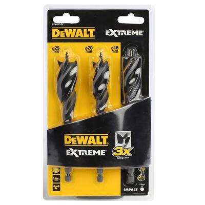 DeWALT FAFÚRÓ KÉSZLET 3 KÉS 1/4