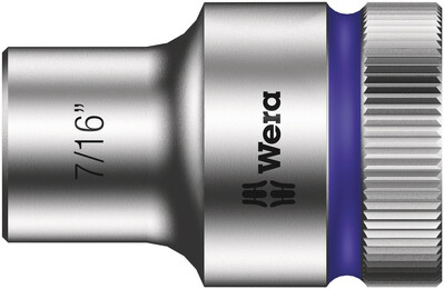 WERA 8790 HMC Nástrčná hlavice Zyklop, upínací časť 1/2", 7/16" x 37 mm